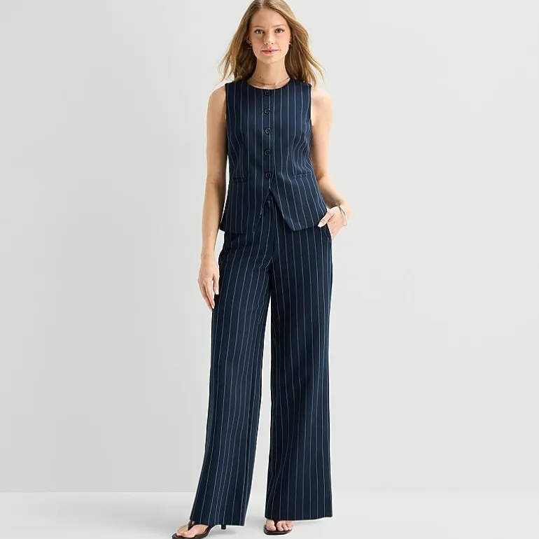 a.n.a Womens Round Neck Sleeveless Vest