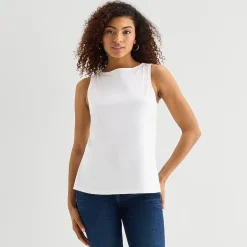 a.n.a Womens Round Neck Sleeveless Tank Top