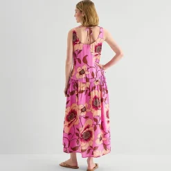 a.n.a Womens Sleeveless Round Neck Drop Waist Dress