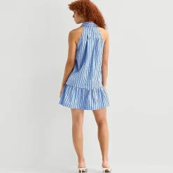 a.n.a Womens Sleeveless Striped A-Line Dress