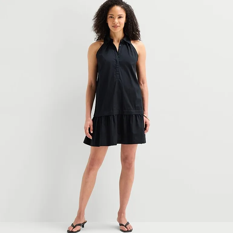 a.n.a Womens Sleeveless Striped A-Line Dress