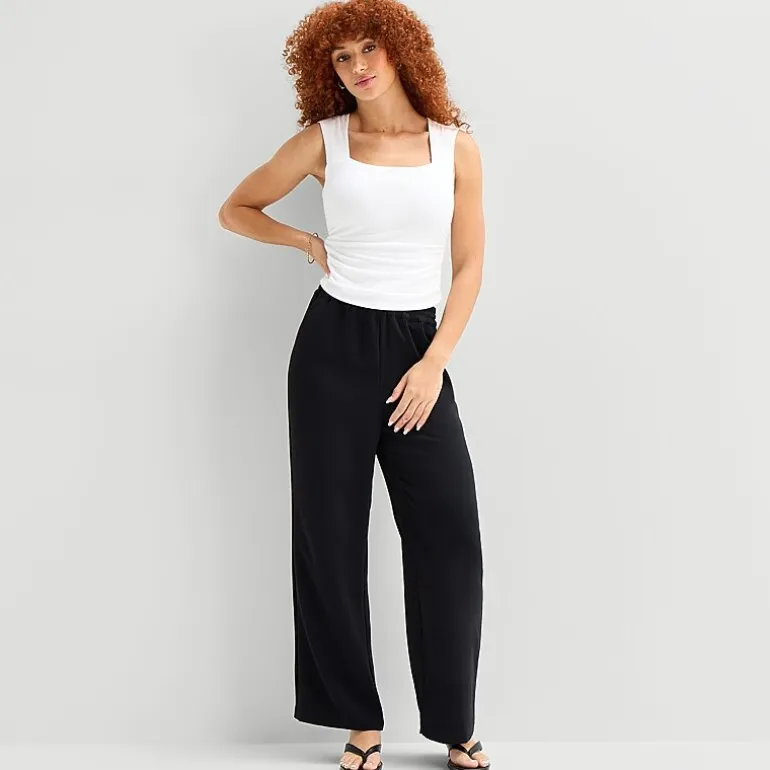 a.n.a Womens Square Neck Sleeveless Tank Top
