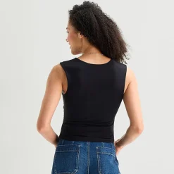 a.n.a Womens Square Neck Sleeveless Tank Top