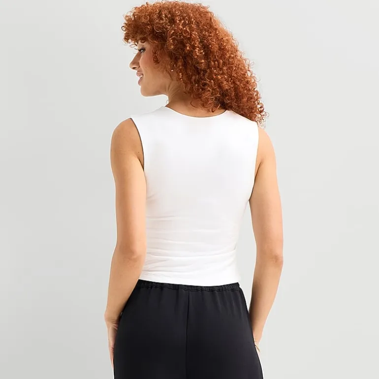 a.n.a Womens Square Neck Sleeveless Tank Top