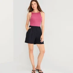 a.n.a Womens Square Neck Sleeveless Tank Top