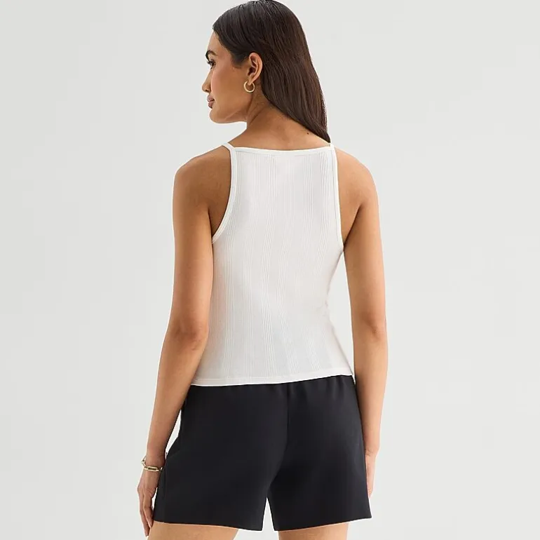a.n.a Womens Square Neck Sleeveless Tank Top