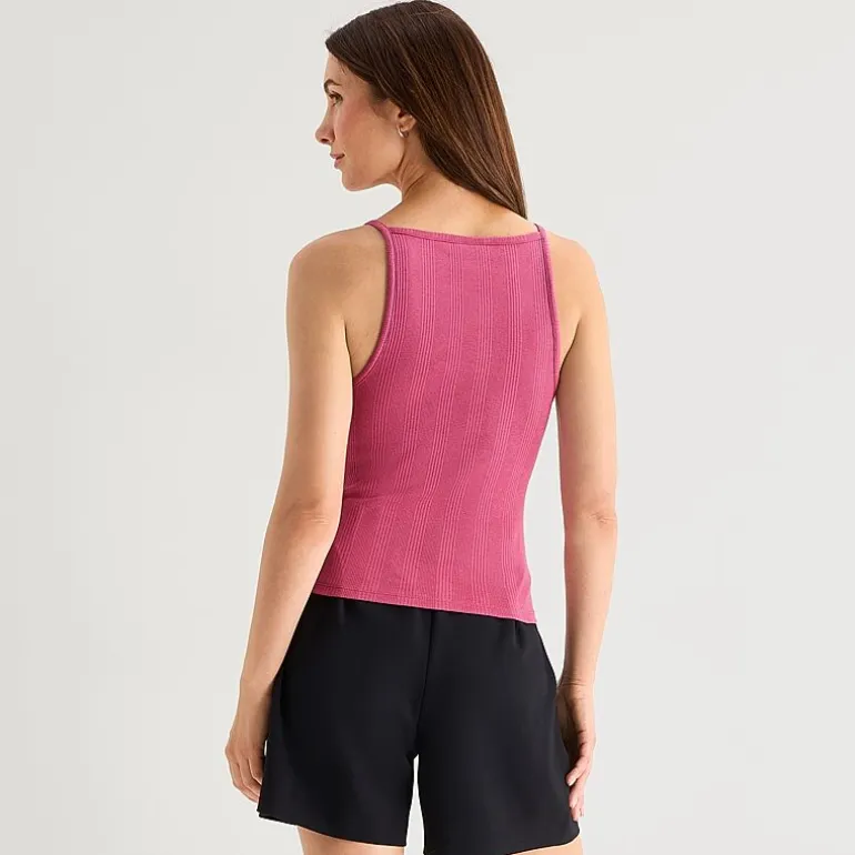 a.n.a Womens Square Neck Sleeveless Tank Top