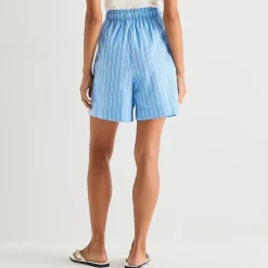 a.n.a Womens Striped Drawstring Waist Short