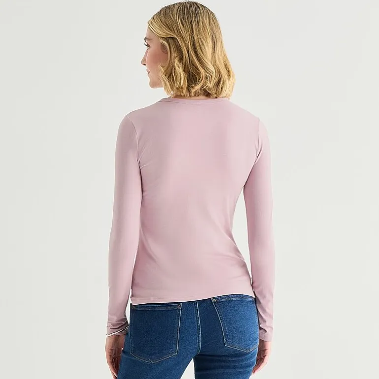 a.n.a Womens Tall Crew Neck Long Sleeve T-Shirt