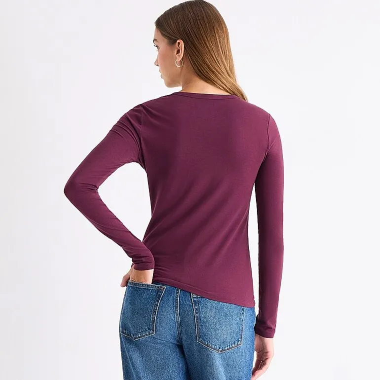a.n.a Womens Tall Crew Neck Long Sleeve T-Shirt