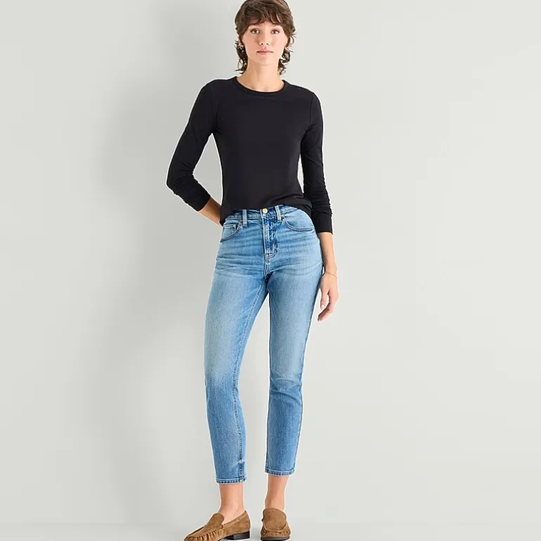 a.n.a Womens Tall Crew Neck Long Sleeve T-Shirt