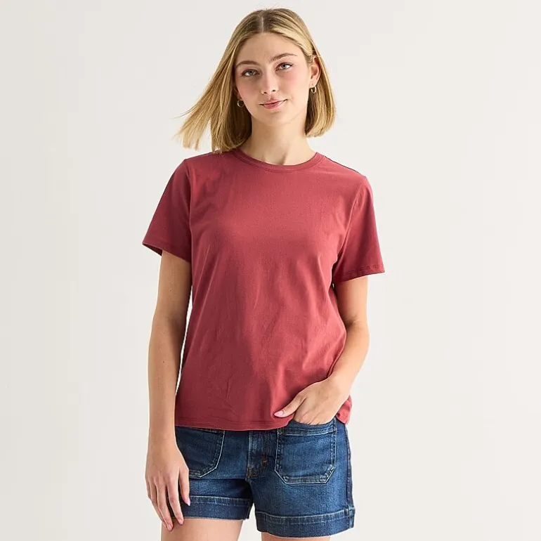 a.n.a Womens Tall Crew Neck Short Sleeve T-Shirt