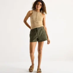 a.n.a Womens Tall Henley Neck Sleeveless Tank Top