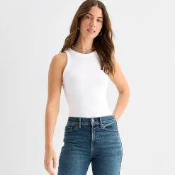 a.n.a Womens Tall High Neck Sleeveless Tank Top