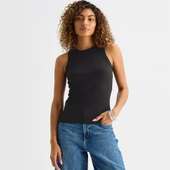 a.n.a Womens Tall High Neck Sleeveless Tank Top