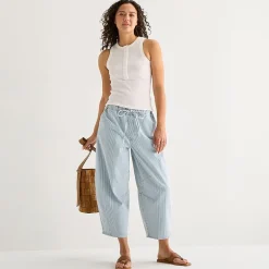a.n.a Womens Tall High Rise Barrel Jean