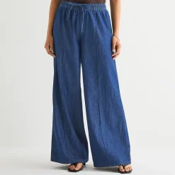 a.n.a Womens Tall Mid Rise Wide Leg Jean