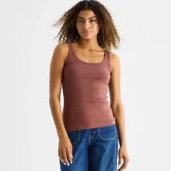 a.n.a Womens Tall U Neck Sleeveless Tank Top