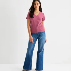 a.n.a Womens Tall V Neck Short Sleeve T-Shirt