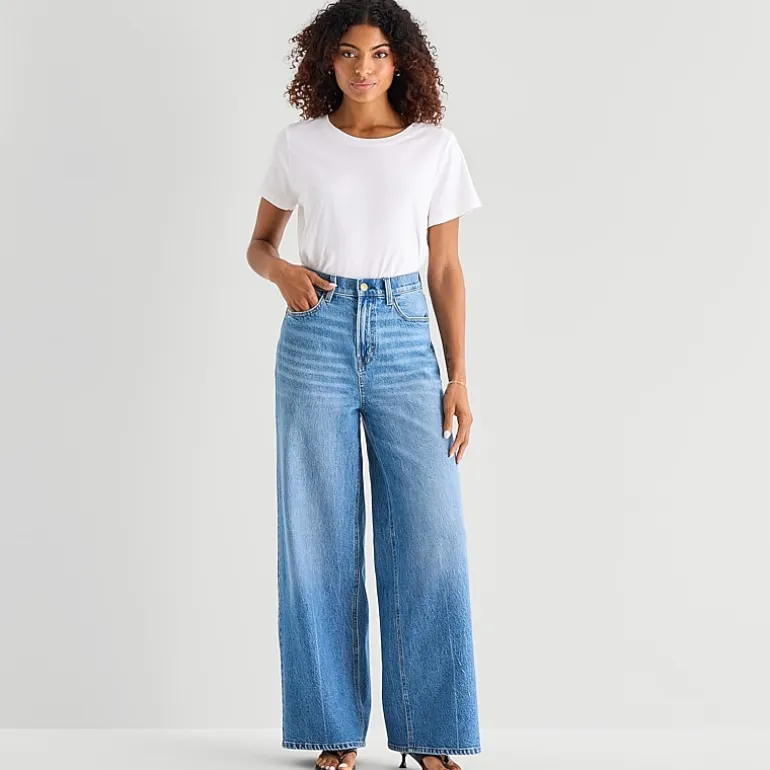 a.n.a Womens Tall Wide Leg Jean