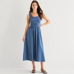 a.n.a Womens U Neck Sleeveless Maxi Dress