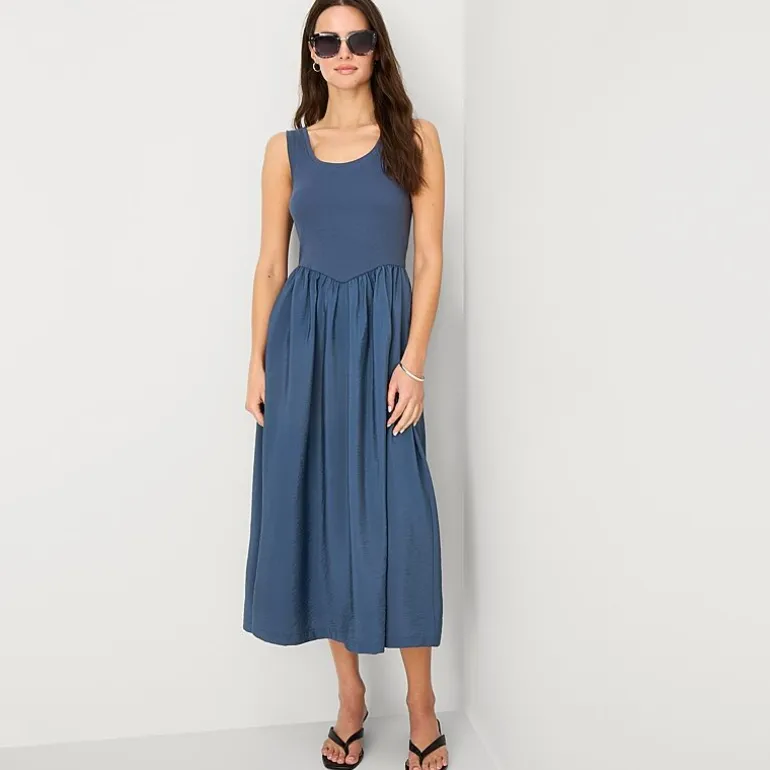 a.n.a Womens U Neck Sleeveless Maxi Dress