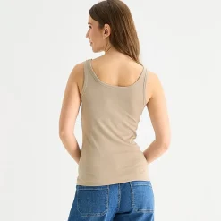 a.n.a Womens U Neck Sleeveless Tank Top