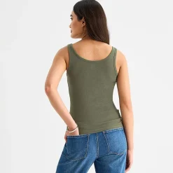 a.n.a Womens U Neck Sleeveless Tank Top