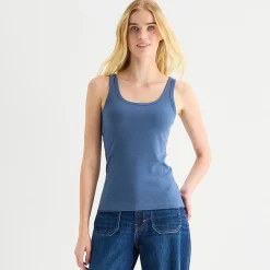 a.n.a Womens U Neck Sleeveless Tank Top
