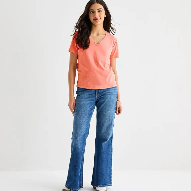 a.n.a Womens V Neck Short Sleeve T-Shirt