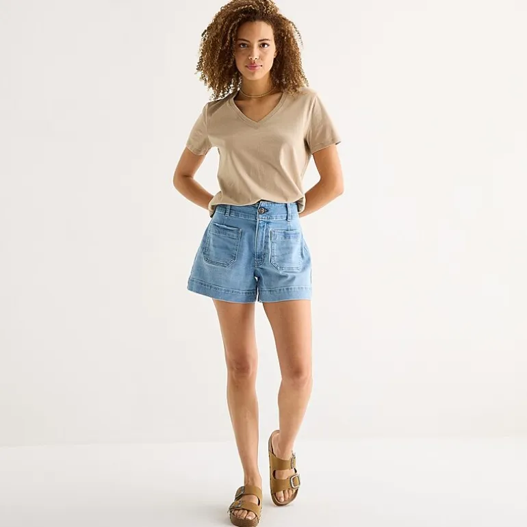 a.n.a Womens V Neck Short Sleeve T-Shirt