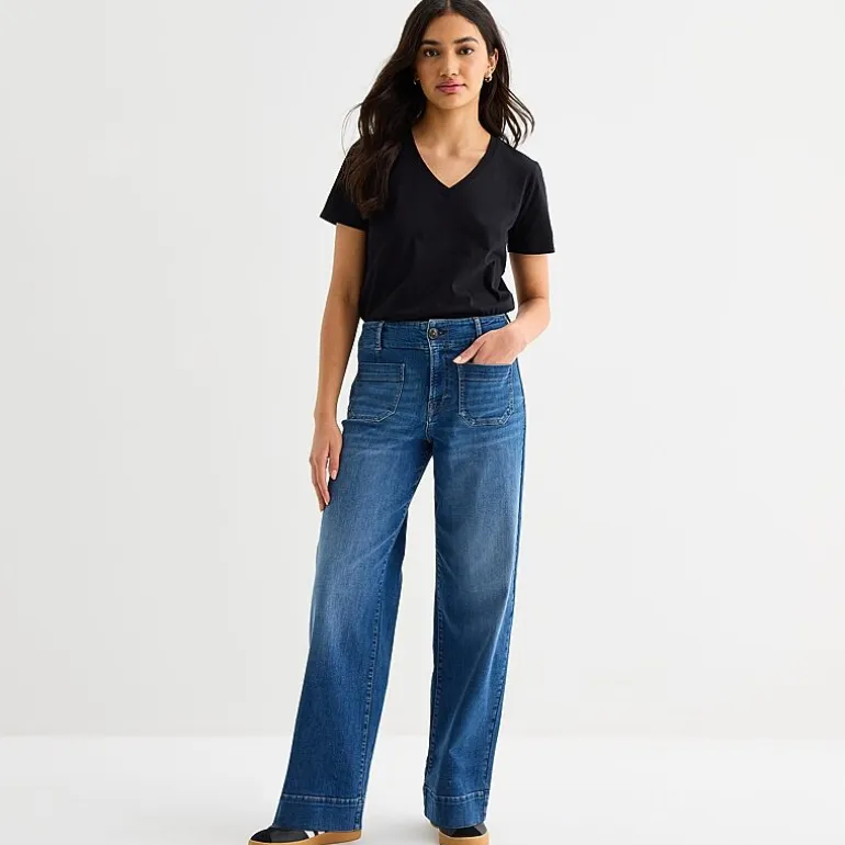 a.n.a Womens V Neck Short Sleeve T-Shirt
