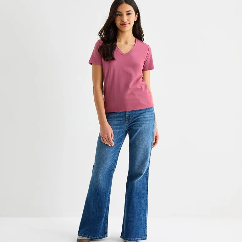 a.n.a Womens V Neck Short Sleeve T-Shirt