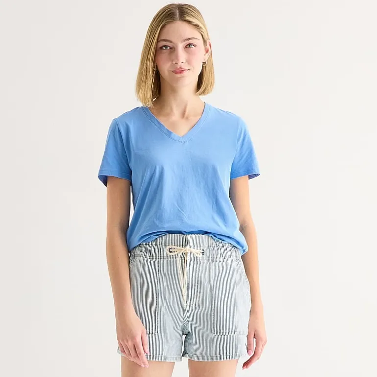 a.n.a Womens V Neck Short Sleeve T-Shirt