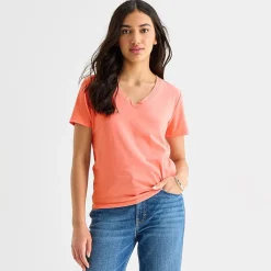 a.n.a Womens V Neck Short Sleeve T-Shirt