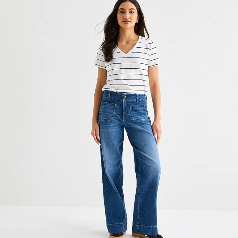 a.n.a Womens V Neck Short Sleeve T-Shirt