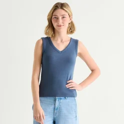 a.n.a Womens V Neck Sleeveless Tank Top