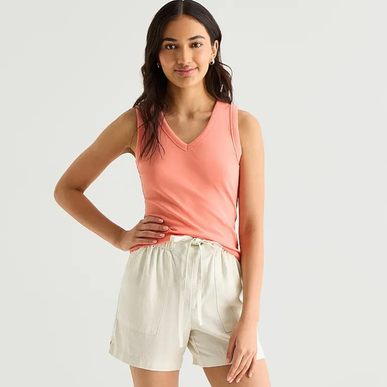 a.n.a Womens V Neck Sleeveless Tank Top