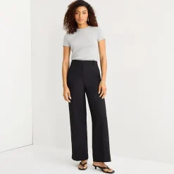a.n.a Womens Wide Leg High Rise Trouser