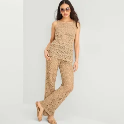 a.n.a Womens Wide Leg Pull-On Pant