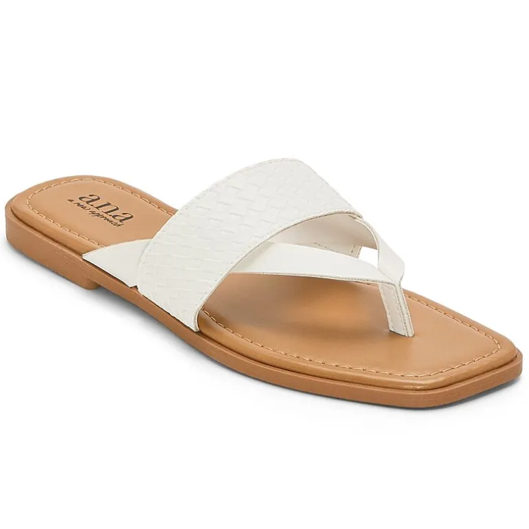 a.n.a Womens Woven Band Flip-Flops