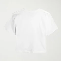 Andy Fashion Cropped Womens Juniors Crew Neck Short Sleeve Classic Fit Graphic T-Shirt