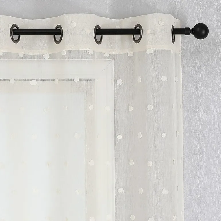 Angel Grommet Top Sheer Set of 2 Curtain Panel