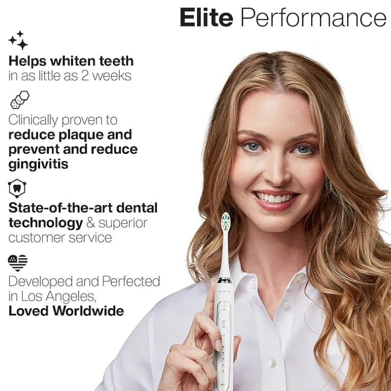 Aquasonic Elite Duo Toothbrush Black and White