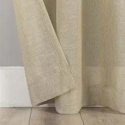 Archaeo Akari Slub Textured Linen Blend Grommet Top Sheer Single Curtain Panel