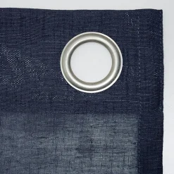 Archaeo Akari Slub Textured Linen Blend Grommet Top Sheer Single Curtain Panel