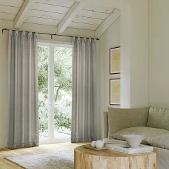 Archaeo Boulder Tab Top Sheer Single Curtain Panel