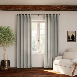 Archaeo Boulder Tab Top Sheer Single Curtain Panel