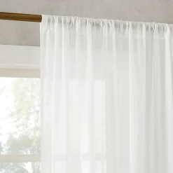Archaeo Coralie Rod Pocket Sheer Single Curtain Panel