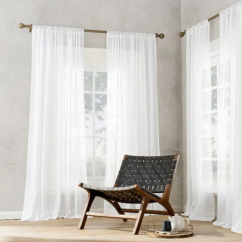 Archaeo Coralie Rod Pocket Sheer Single Curtain Panel